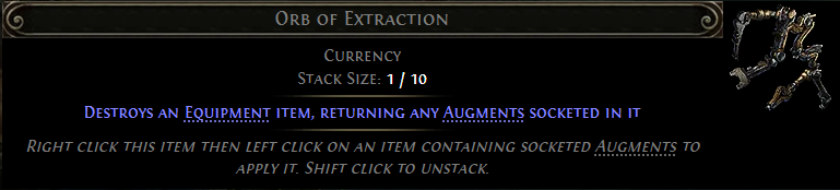 MMOJUGG Path of Exile 2 Orb of Extraction Details View of Item Function and Use